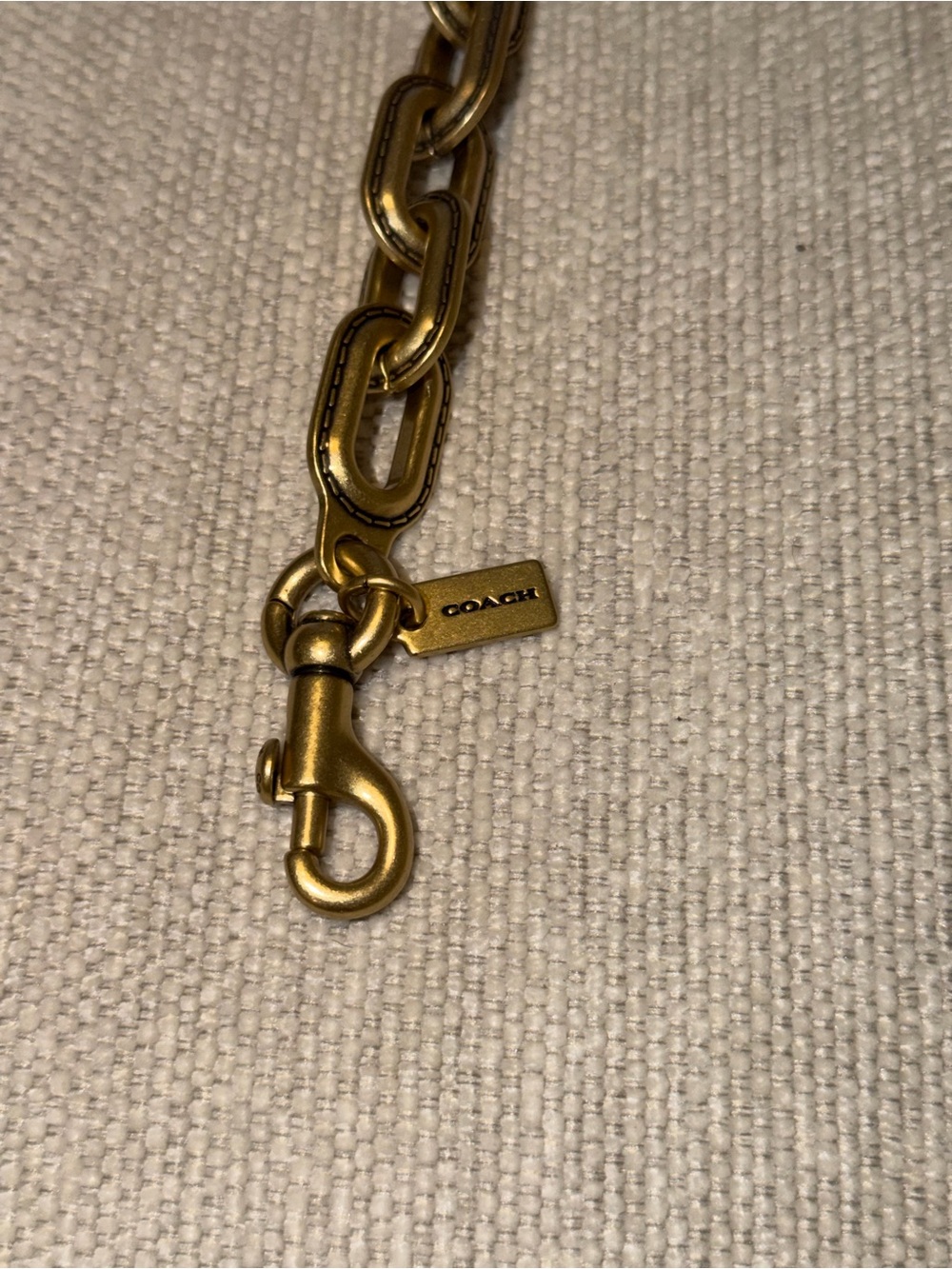 Coach Brass Chain Link Shoulder Strap - Gold Tone - Picture 5 of 5